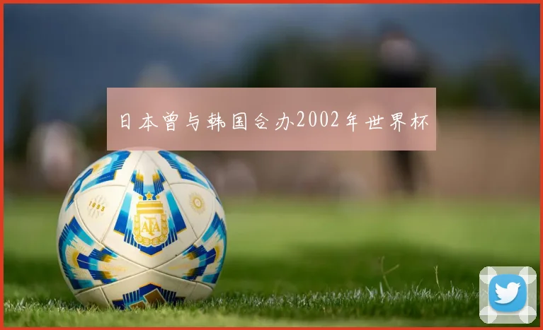 日本曾与韩国合办2002年世界杯